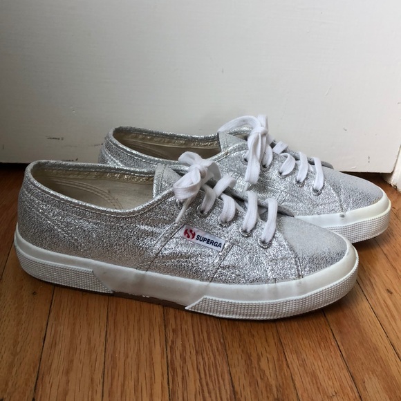 superga silver glitter